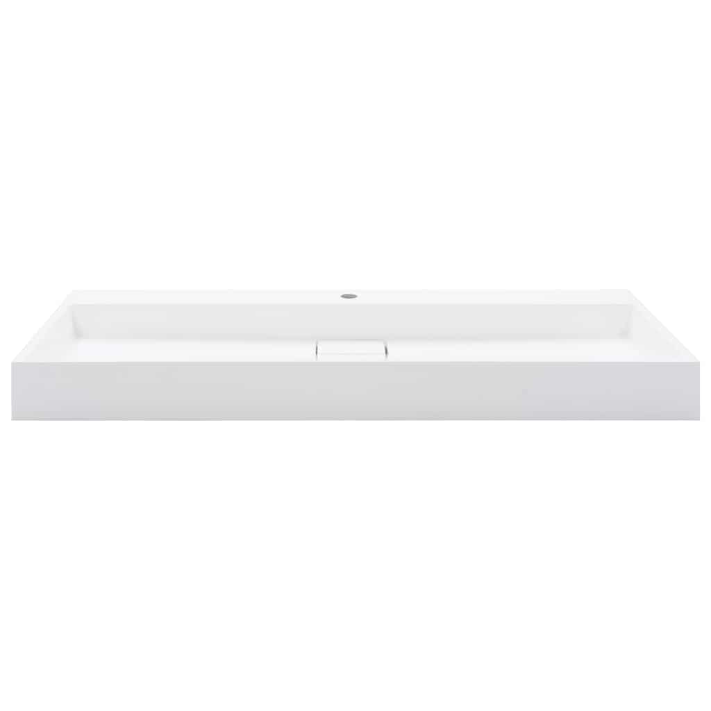 Vidaxl Washbeer 120x46x11 cm Mineralguss Marmorguss Weiß