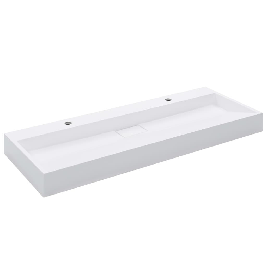 Vidaxl Washbeer 120x46x11 cm Mineralguss Marmorguss Weiß