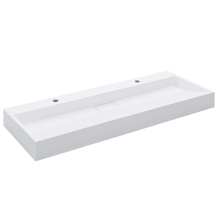 Vidaxl Washbeer 120x46x11 cm Mineralguss Marmorguss Weiß
