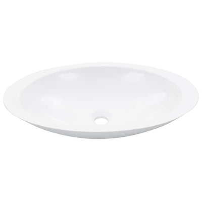 Vidaxl Washbeasin 59.3x35.1x10.7 cm Mineralguss Marmorguss Weiß