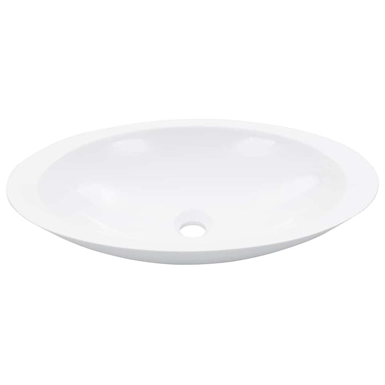 Vidaxl Washbeasin 59.3x35.1x10.7 cm Mineralguss Marmorguss Weiß
