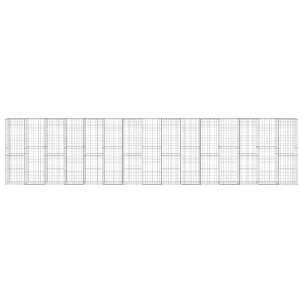 Vidaxl Schanskorf Wand mit Deckel 900x50x200 cm verzinkter Stahl