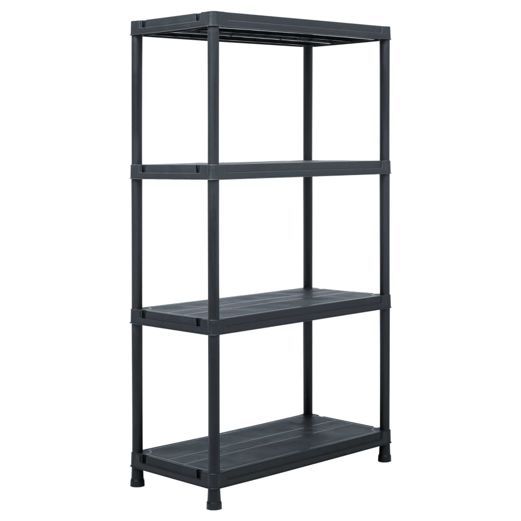 Vidaxx Lagerregale 2 Stück 60x30x138 cm Kunststoff schwarz