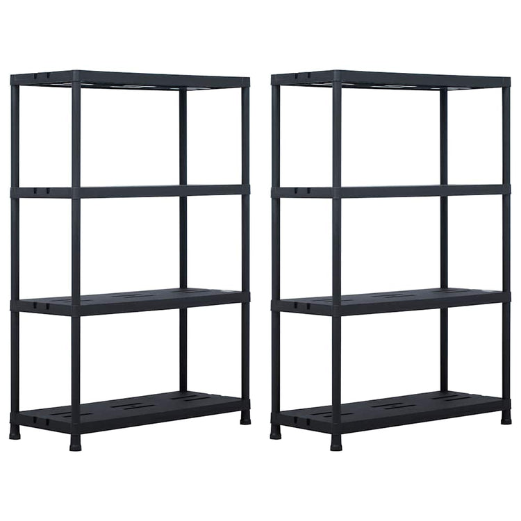 VIDAXL -LAGE RAGS 2 PCS 220 kg 90 x 40 x 138 cm Kunststoff Schwarz