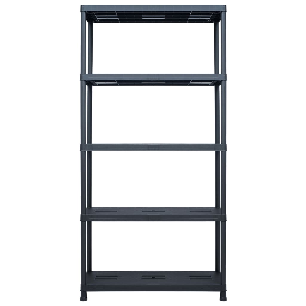 VIDAXL -LAGE RAGS 2 PCS 260 kg 90 x 40 x 180 cm Kunststoff Schwarz