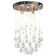 Vidaxl Deckenlampe mit Kristallperlen um 3xG9 Silberfarbe