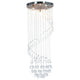 Vidaxl Deckenlampe mit Kristallperlen Spiral G9 Silberfarben