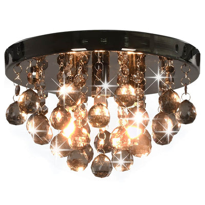 Vidaxl Deckenlampe mit rauchigen Perlen um G9 Schwarz