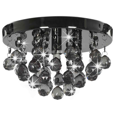 Vidaxl Deckenlampe mit rauchigen Perlen um G9 Schwarz