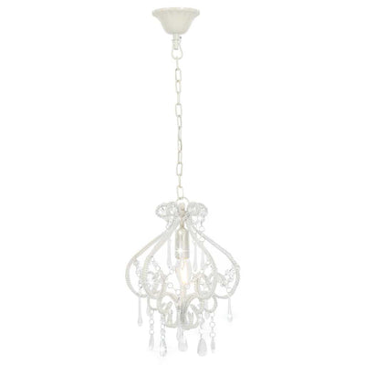 Vidaxl Deckenlampe mit Perlen um E14 Weiß