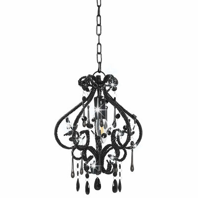 Vidaxl Deckenlampe mit Perlen um E14 Schwarz
