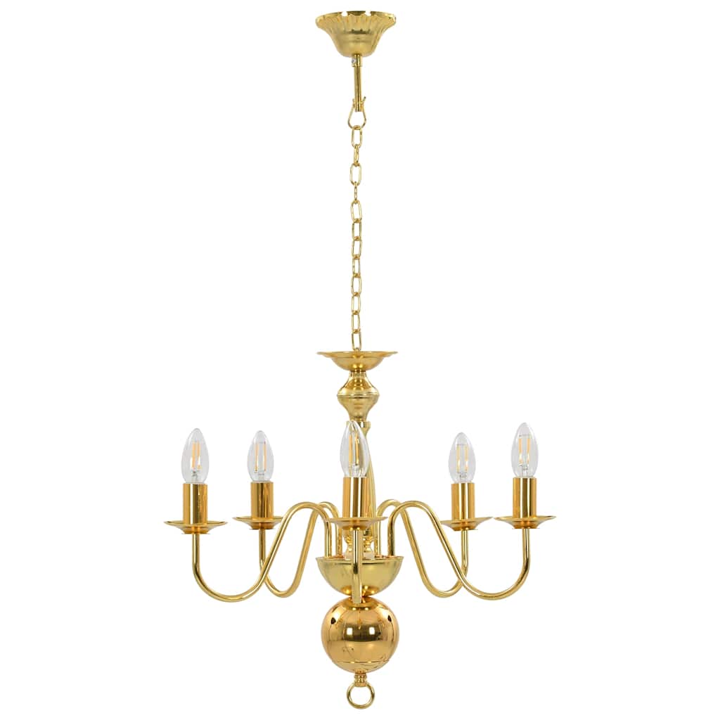 Vidaxl Kronleuchter 5xe14 Goldfarbe