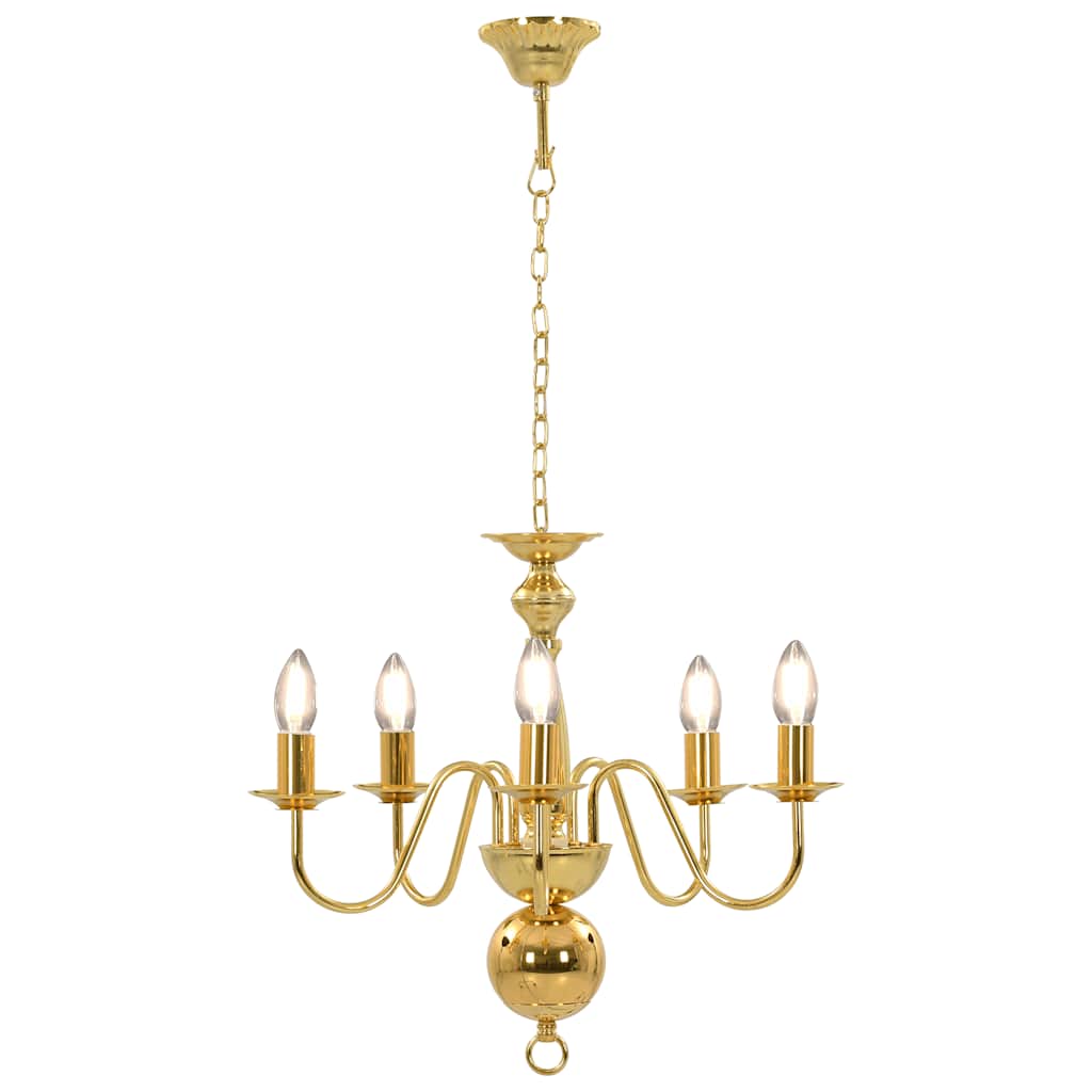Vidaxl Kronleuchter 5xe14 Goldfarbe