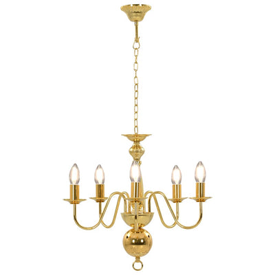 Vidaxl Kronleuchter 5xe14 Goldfarbe