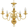 Vidaxl Kronleuchter 5xe14 Goldfarbe