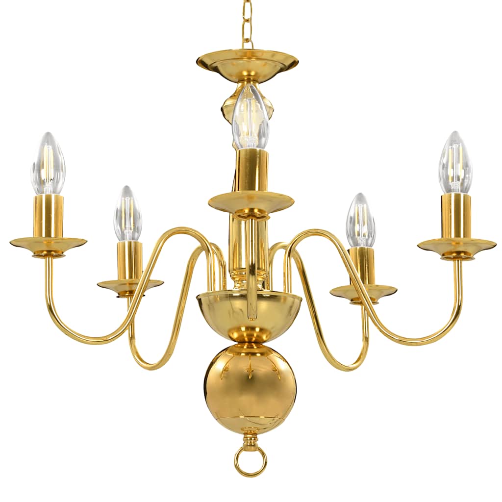 Vidaxl Kronleuchter 5xe14 Goldfarbe