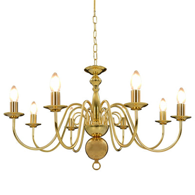 Vidaxl Kronleuchter 8xe14 Goldfarbe