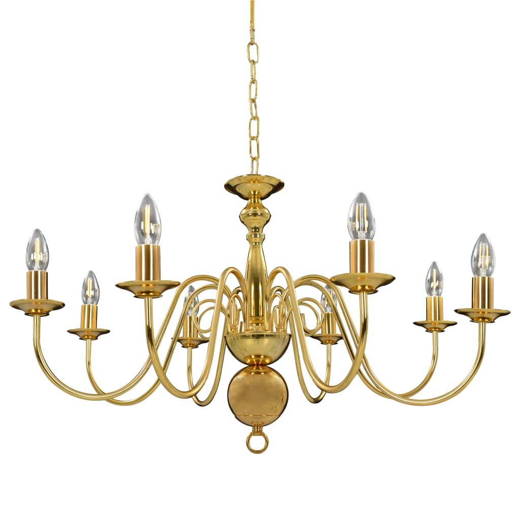 Vidaxl Kronleuchter 8xe14 Goldfarbe