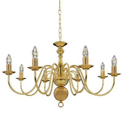 Vidaxl Kronleuchter 8xe14 Goldfarbe