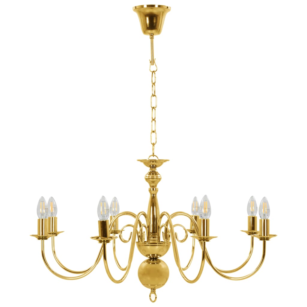 Vidaxl Kronleuchter 8xe14 Goldfarbe