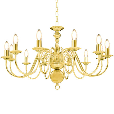 Vidaxl Kronleuchter 12xe14 Goldfarbe