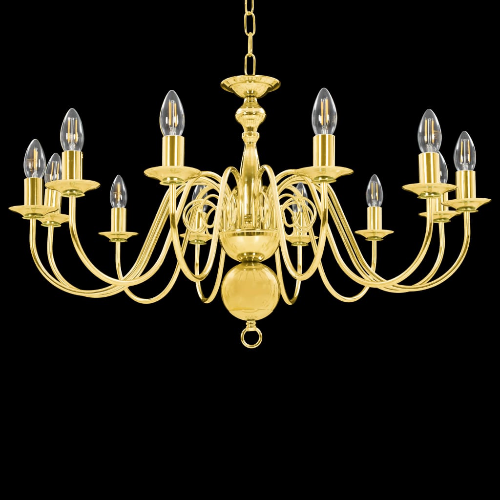 Vidaxl Kronleuchter 12xe14 Goldfarbe