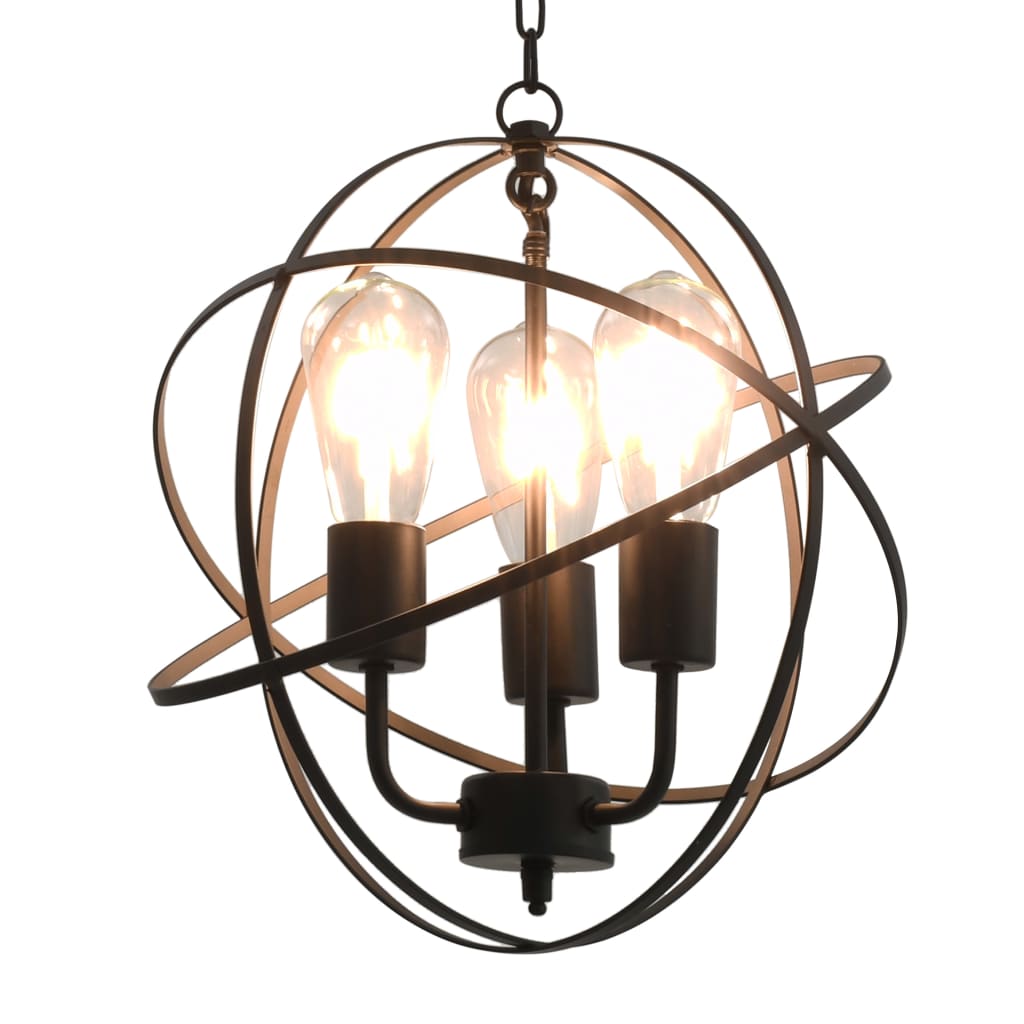 Vidaxl Hanging Lampe um 3xe27 schwarz