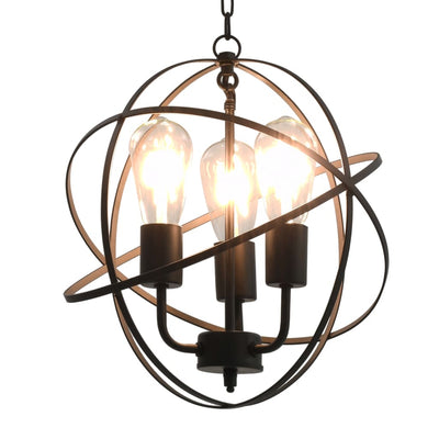 Vidaxl Hanging Lampe um 3xe27 schwarz