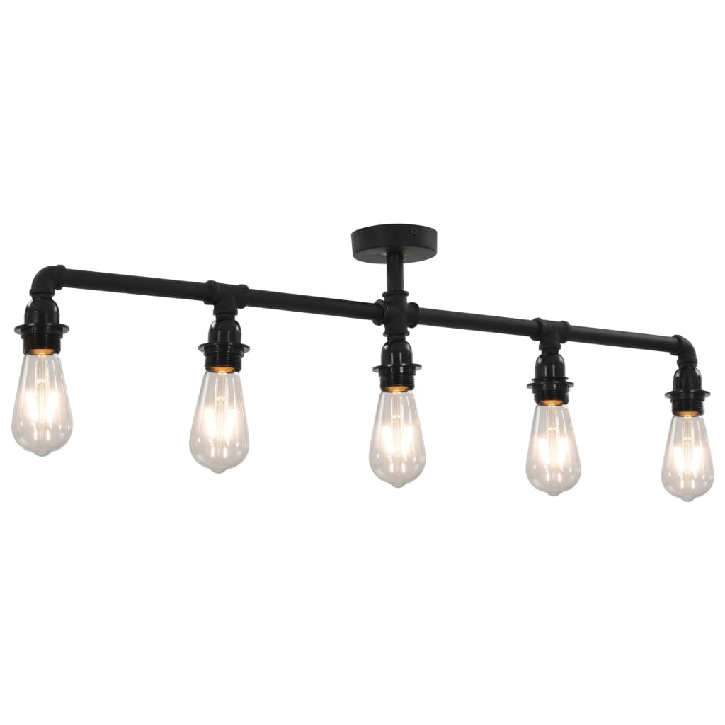 Vidaxl Deckenlampe 5xe27 Schwarz