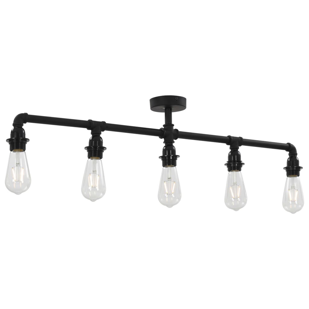 Vidaxl Deckenlampe 5xe27 Schwarz