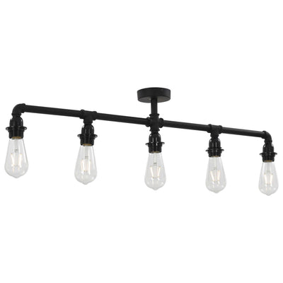 Vidaxl Deckenlampe 5xe27 Schwarz