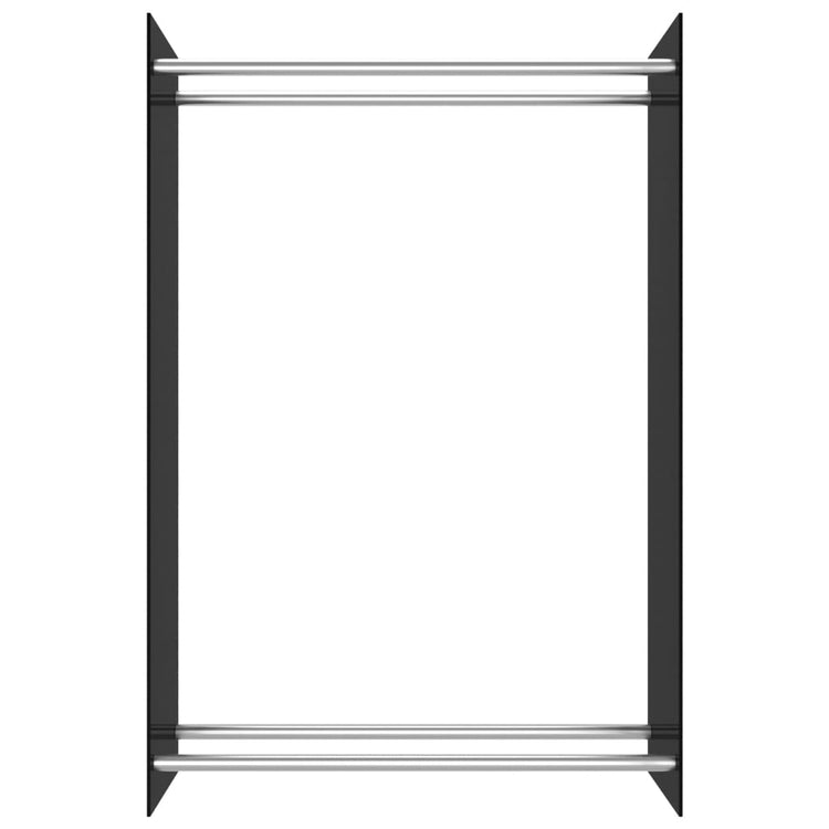 Vidaxl Kamin 80x35x120 cm Glasschwarz