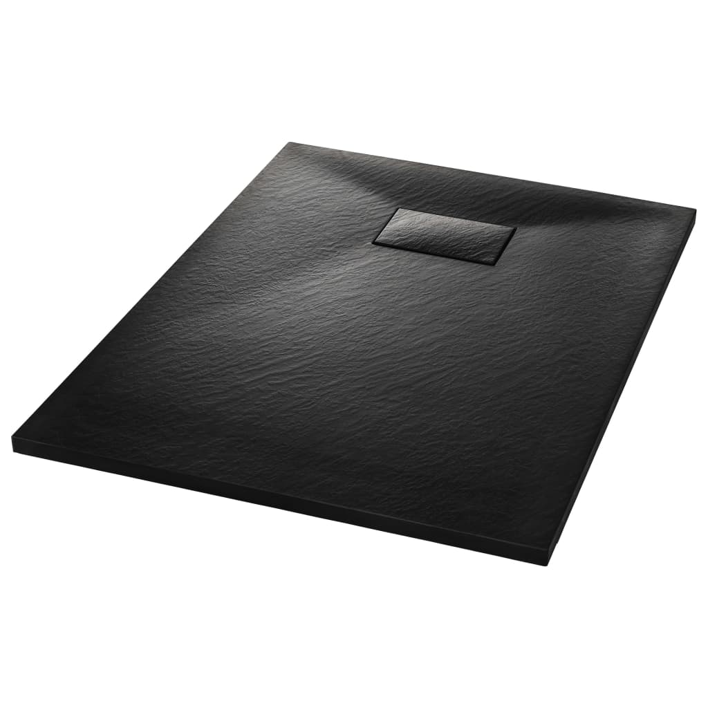 Vidaxl Duschschale 100x70 cm SMC Schwarz
