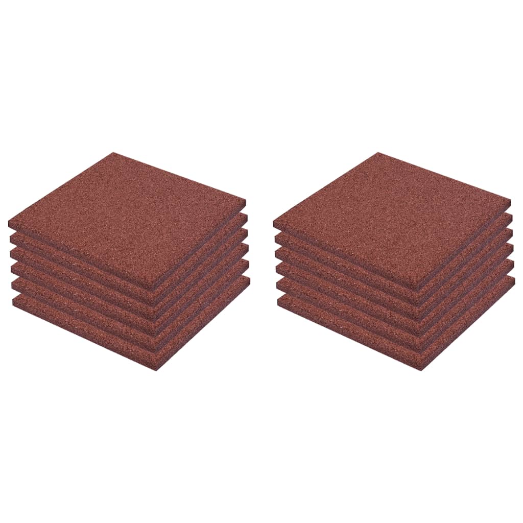 Vidaxl Valt Tiles 12 ST 50 x 50 x 3 cm Gummirot