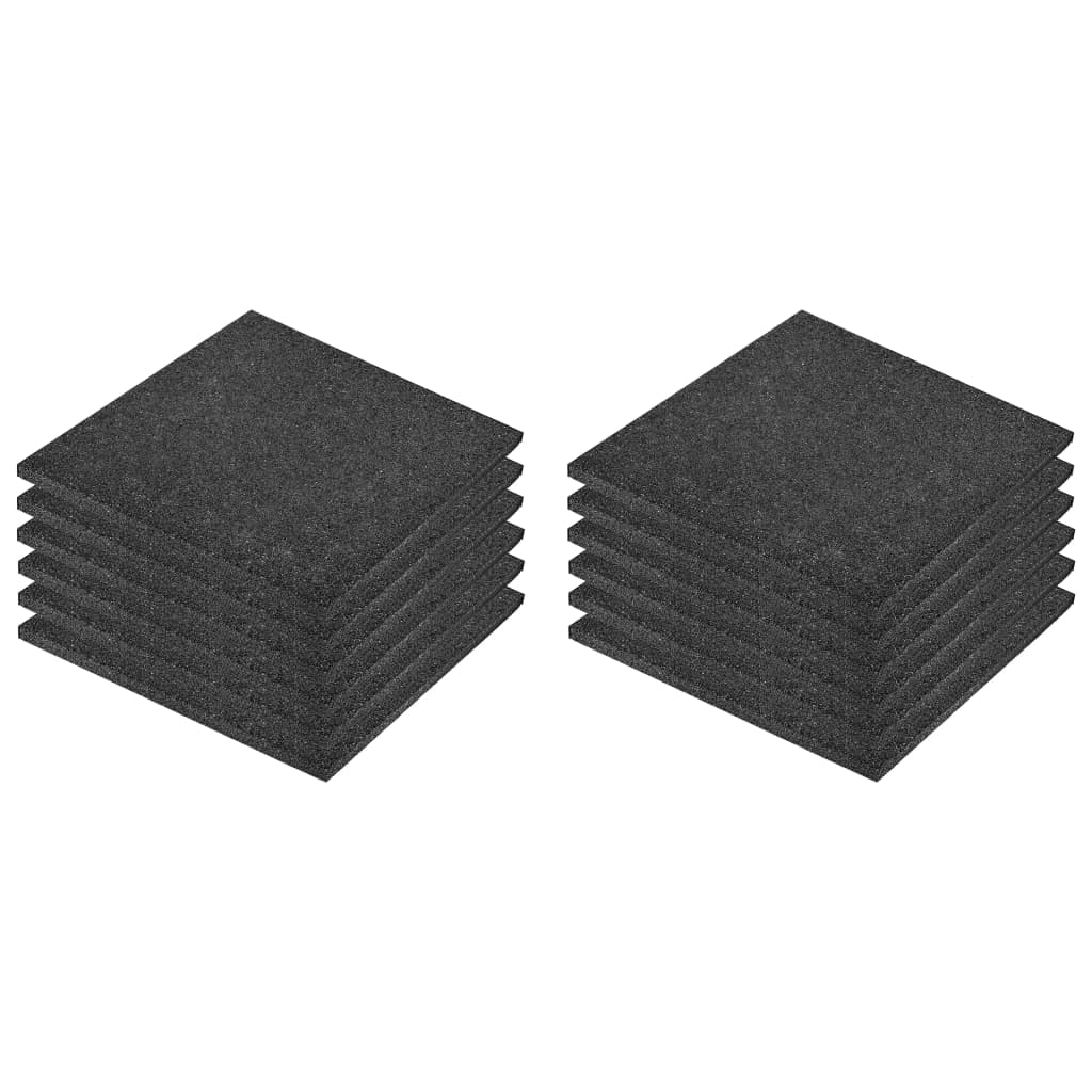 Vidaxl Valt Tiles 12 ST 50 x 50 x 3 cm Gummischwarz