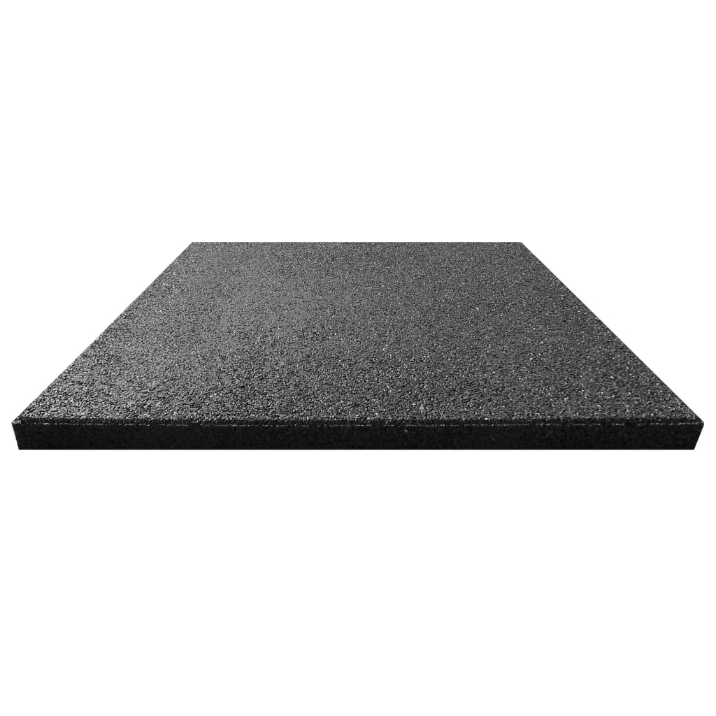 Vidaxl Valt Tiles 18 St 50x50x3 cm Gummischwarz
