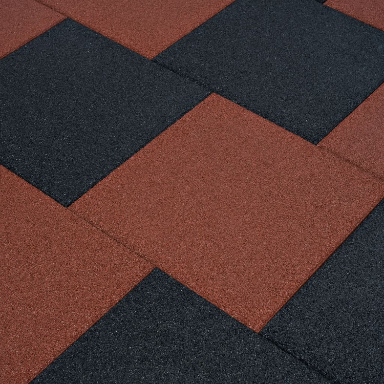 Vidaxl Valt Tiles 18 St 50x50x3 cm Gummischwarz