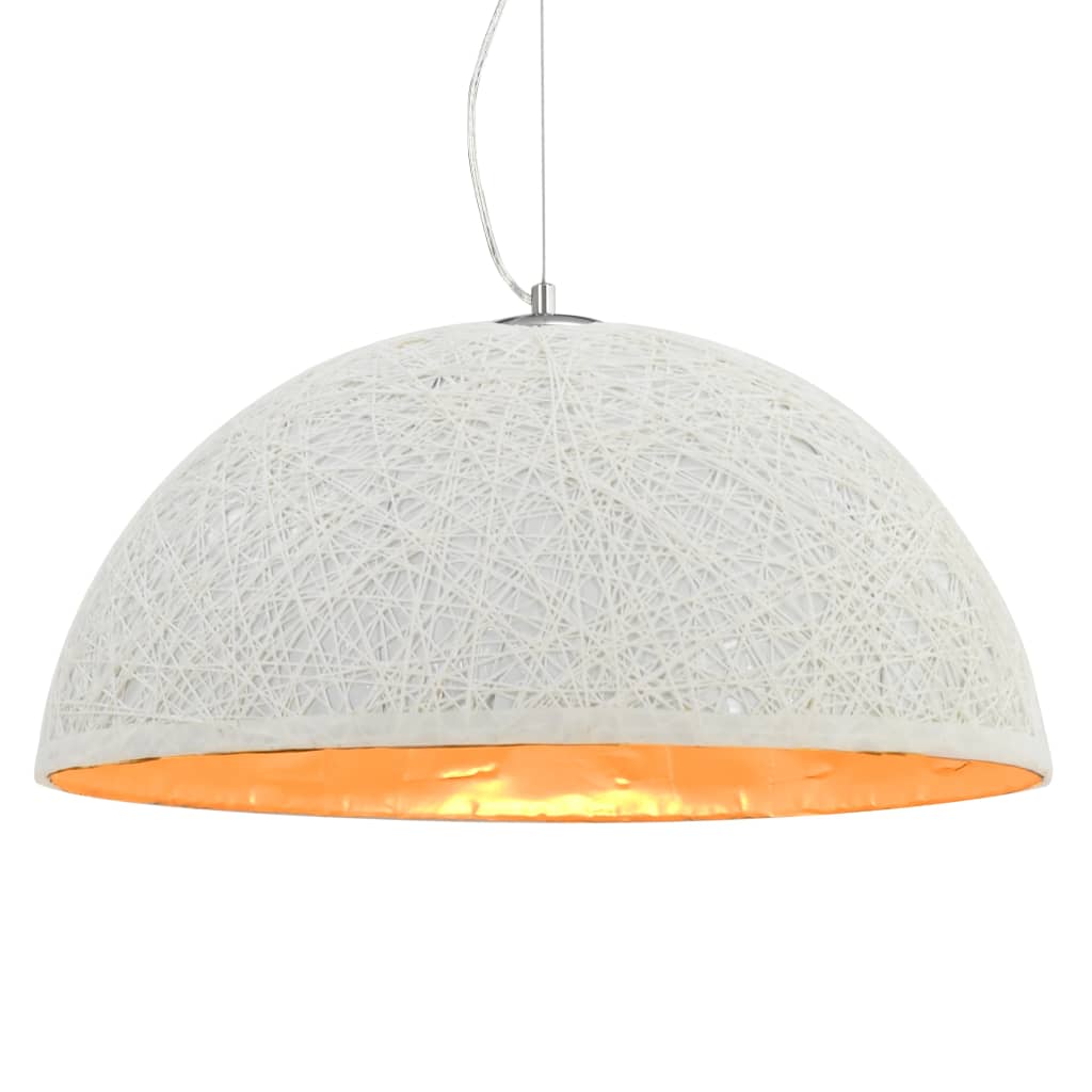 Vidaxl Hanging Lampe E27 Ø50 cm Weiß und Gold