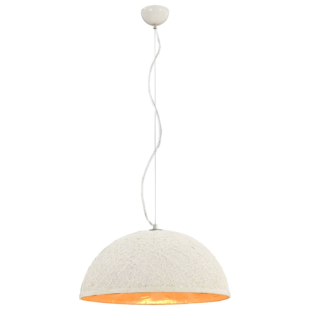 Vidaxl Hanging Lampe E27 Ø50 cm Weiß und Gold