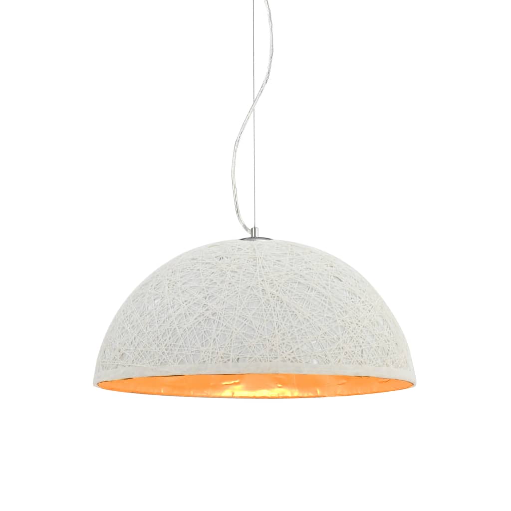 Vidaxl Hanging Lampe E27 Ø50 cm Weiß und Gold