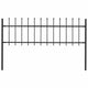 Vidaxl Gartenzaun mit Spears Top 1,8 m Stahlschwarz