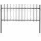 Vidaxl Gartenzaun mit Spears Top 1,8 m Stahlschwarz
