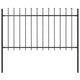 Vidaxl Gartenzaun mit Spears Top 1,8 m Stahlschwarz