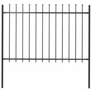 Vidaxl Gartenzaun mit Spears Top 1,8 m Stahlschwarz - afbeelding 1