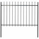 Vidaxl Gartenzaun mit Spears Top 1,8 m Stahlschwarz
