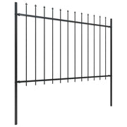 Vidaxl Gartenzaun mit Spears Top 1,8 m Stahlschwarz - afbeelding 2