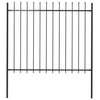 Vidaxl Gartenzaun mit Spears Top 1,8 m Stahlschwarz
