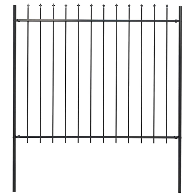 Vidaxl Gartenzaun mit Spears Top 1,8 m Stahlschwarz
