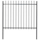 Vidaxl Gartenzaun mit Spears Top 1,8 m Stahlschwarz