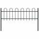 Vidaxl Gartenzaun mit runden Top 1,8 m Stahlschwarz
